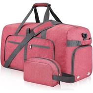 Felipe Varela Duffle Bag with Shoes Compartment and Adjustable Strap,Foldable Travel Duffel Bags for