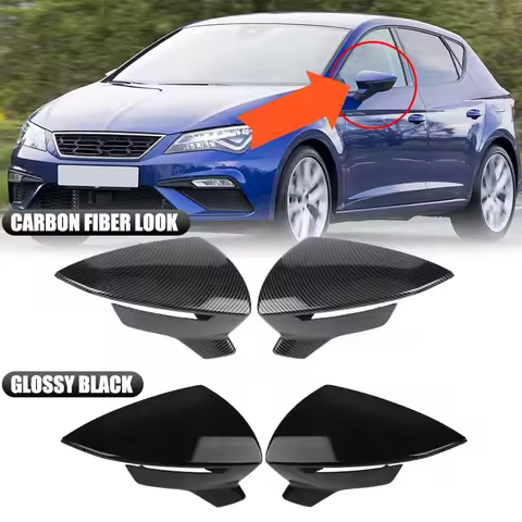 Rearview Mirror Cover For Seat Ibiza Mk5 V 6F KJ1 2017-2023 Leon Lion Mk3 III 5F ST / FR / Cupra 201