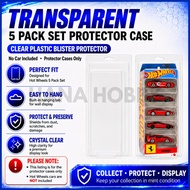Hot Wheels 5 Pack Protector Case Clear Plastic Blister Protector Display Case