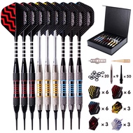 Turnart Darts Plastic Tip - Professional Soft Tip Darts Set for Electronic Dartboard 9 Pcs 18 Grams 