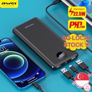 AWEI Powerbank PD 22.5W/2.4A P117K 10000mAh Fast Charging Power bank