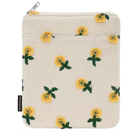 6-7'' Daisy Flower Embroidery Kindle Carrying Case Protective Sleeve Case for 6" Kindle/Kindle Oasis