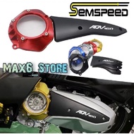 Semspeed Honda ADV160 PCX160 Motorcycle CVT Transparent Engine Cover Guard Protector Aluminum Protective Engine ADV 160