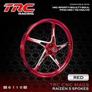 TRC CNC RAIZEN 5 SPOKES MAGS (1.4 x 1.4 x 17) MIO SPORTY/SOULTY/SOUL/FINO/MIO I 115/NOUVO 6110