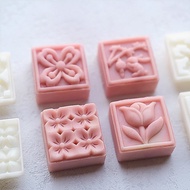 mooncake mould 月餅模具 Sanmujia 25g 50g Yutu Flower Mooncake Mould Square Press Mung Bean Mung Pastry M