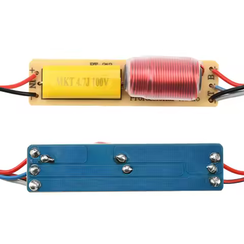 HiFi 80W 2-Way Crossover with Cable High Low Two-Way Frequency Division for Car Audio System Modific