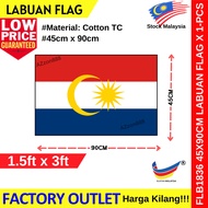 Labuan Flag Cotton TC 45*90cm Bendera Labuan1.5ft*3ft- National Day Flag #纳闽旗 #FLB1836