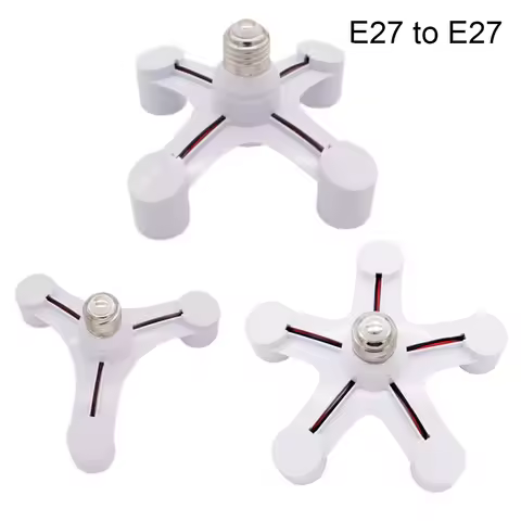 Screw E27 LED Base Light E27 to E27 Splitter Adapter Lamp Holder E27 Socket Blub Holder Converter 3 