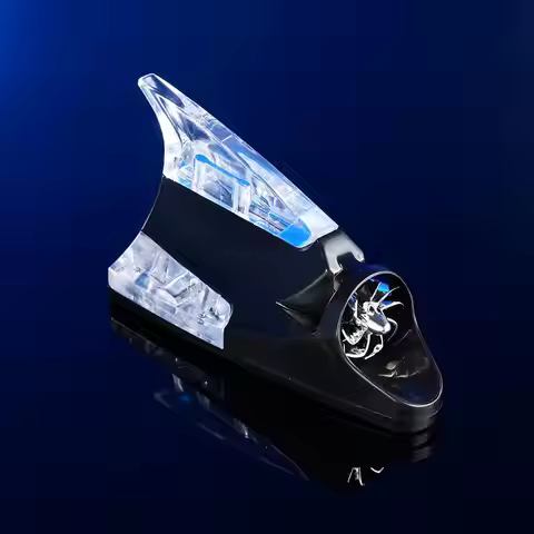 Car Roof Car Truck Wind Powered LED Light Roof Antenna Fin Light Colorful Lamp Lamp Shark Flash Auto