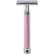 [sgstock] Edwin Jagger Double Edge Safety Razor, Long Handle, Pink - [Pink] [Long Handle]