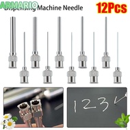 IARMARIOQR 12Pcs Industrial Glue Injection Needle, Stainless Steel Blunt Tip Dispensing|Needle, Meta