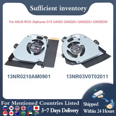 Fit For ASUS ROG Zephyrus G15 GA502 GA502IU GA502DU New 5V Laptop Fan 13NR03V0T02011 13NR0210AM0901 