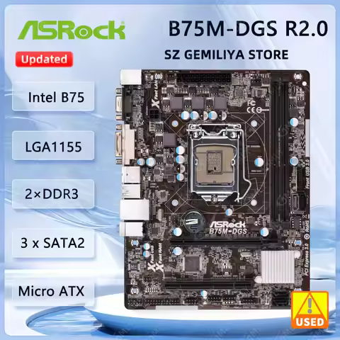ASRock B75M-DGS Motherboard Intel B75 DDR3 16GB Micro ATX support i7-3770 i5-3550 i5-3470 i5-2500 i3