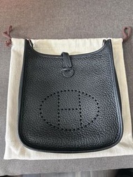 Hermes mini evelyne 黑色銀扣 U stamp