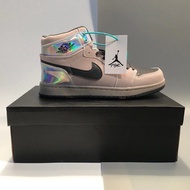 NIKE AIRJORDAN AJ1 “CHROME WINGS” HIGH TOP SNEAKERS LASER BROWN