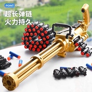 My Golden Gatling Electric Burst Toy Heavy Machine Throwing Shell Simulation Organ Children Boys Gat
