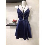 [USA PRODUCTS] 2-Strap MINI DRESS IN SATIN - SMOOTH BRAND B. DRALIN