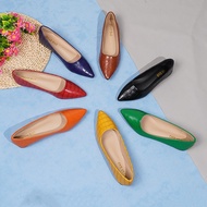 Women's Solid Color Flat Shoes, Casual Point Toe Plaid Pattern Shoes, Lightweight & Comfortable Shoe