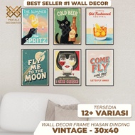 PRATALA WALL DECORATION POSTER VINTAGE FRAME AESTHETIC DISPLAY MODERN RETRO VINTAGE ROOM DECORATION