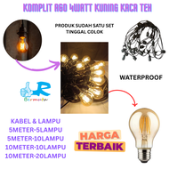 KOMPLIT KABEL10 METER 20 - 10 LED 4W OUTDOOR WATERPROOF LAMPU GANTUNG 5M 10M 20L CARNAVAL CAFE TAMAN