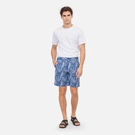 Texture Linen Short Pants - Navy