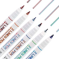 2lines-pen (2-color integrated) line pen - 6 color set 2lines-pen (light blue & purple / green & lig