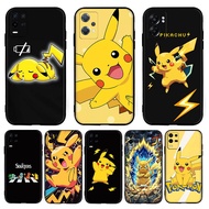 for Realme 8S 8i 9i 9 10 Pro Plus 10Pro 12 12X Anime Cartoon Pikachu 4Y18 TPU Black Soft Silicone Ph