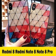 Redmi 8 Redmi NOTE 8 NOTE 8 Pro Glass Rainbow Soft Case Cover Casing