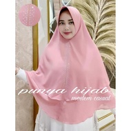 Hijab Khimar Jilbab instan Payet 2 Layer Ceruty Babydoll