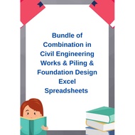Bundle of Combination in Civil Engineering Works & Piling & Foundation Design Excel Spreadsheets