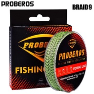PROBEROS 9-BRAID 100M PE Fishing Line Strong Horse PE Line 0.8-9 #9 Strands Flower Line Braided Line