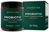 CYMBIOTIKA Probiotic + Prebiotic Gut Health Supplement for Women &amp; Men, Supplements for Immune Support, Digestive Health, &amp; Gut Balance, Contains Probiotics &amp; Prebiotics, 50 Billion CFU, 90 Capsules