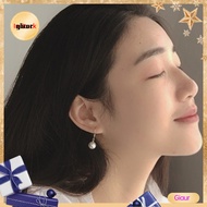 Giaurz  1 Pair Stud Earring Dangle Hook Durable Jewelry Gift Fake Pearl Dangle Hook Stud Earring Jew