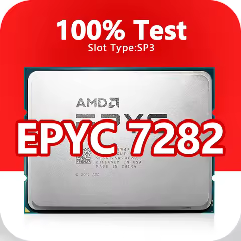 EPYC 7282 CPU 16 Cores 32 Threads 2.8GHz 64MB 120W DDR4 Socket SP3 FOR H11SSL i MZ01-CE1 H11DSI moth