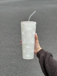 星巴克23周年 海洋貝母珠光澤 簡約時尚冷飲杯 保溫杯