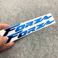 FORZA 3D Motorcycle Accessories LOGO Badge Chrome Soft Plastic Sticker Decals For HONDA FORZA 150 250 300 350 750