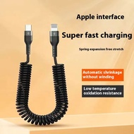 Taidu 240W siêu nhanh Phí Mùa Xuân loại USB C Cáp Xe Có Thể Thu Vào 6A Sạc cáp cho Apple Huawei Vivo