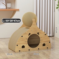 【Natasal】CAT CLUB กระดานลับเล็บแมว กล่องแมว บ้านแมวขนาดใหญ่ ที่นอนแมว ฝนเล็บแมว 3in1 ขีดข่วนได้