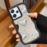 HP Phone Case For Xiaomi Redmi 12 4G 12 5G 12C 11A Note 12R 5G POCO C55 Case Heart platinum Macaron 