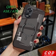 Softcase Glass Glitter For Oppo A58 A78 Casing hp Oppo A58 A78 - Protective Case Oppo A58 A78 - K14