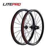 Litepro JKLapin Folding Bike Outer 7 Speeds Wheelset 20/20 Hole Alloy 16 inch 349 Wheel For Brompton