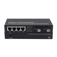 【WVH】-Gigabit Ethernet Fiber Switch SC Singlemode 20KM 2 SC Fiber 4 RJ45 Port 100/1000M Fiber Optica