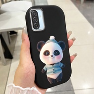 เคสสําห Samsung A17 5G M17 F17 M36 F36 เคสโทรศัพท์แพนด้าบุคลิกกลมและอ้วนเสื้อแจ็กเก็ตผ้านุ่ม