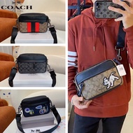 💯America💯coach handbag original 100% Men's Fashion One Shoulder Crossbody Camera Bag beg kamera lelaki