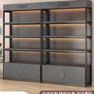 Supermarket Convenience Store Cosmetics Tobacco Alcohol Rack Steel Wood Multi-Layer Shelf Display Ca