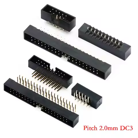 10PCS IDC/JTAG 2.0mm Pitch DC3 Male Pin PCB Header Connector 2*3/5/7/8/10/20P 26/30/34/40PIN Straigh