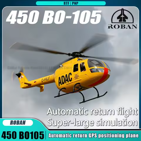 ROBAN 450 BO-105 RC Helicopter Simulation Plane GPS Beidou Positioning Intelligent Flight Control 4-
