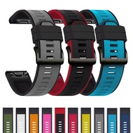 26mm 22mm High Quality Watchband Double Color Silicone Strap Quick Fit Band For Garmin Fenix 7 7X Pro 6 6X 5 5Plus 3 HR 2 Epix Gen 2 Pro 51mm 47mm