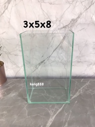 โหลปลากัด 3x5x8 นิ้ว กระจกหนา 3 มิล มีทั้งกาวใส และกาวดำ