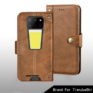 Sesuai untuk Unihertz 8849 Tank 3 Pro Business Leather Case Tank3Pro Slot Kad Pelindung Sarung Telef